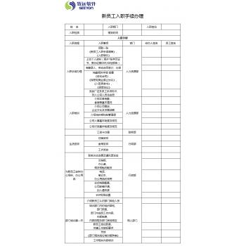 新员工入职手续办理